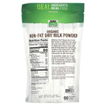 NOW Foods, Real Food, органическое обезжиренное сухое молоко 340 г (12 унций)