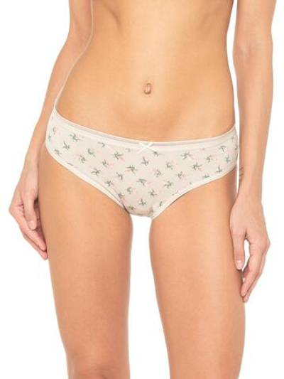 Трусики-слипы с принтом в виде букетов (Размер: M) (Цвет: бежевый)