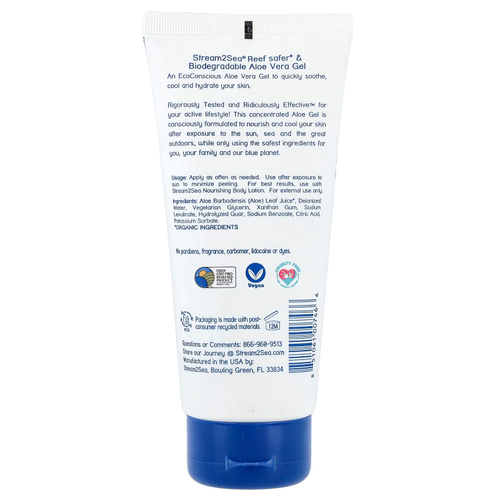 Stream2Sea, Гель с алоэ вера после загара, без отдушек, 180 мл (6 жидк. Унций)