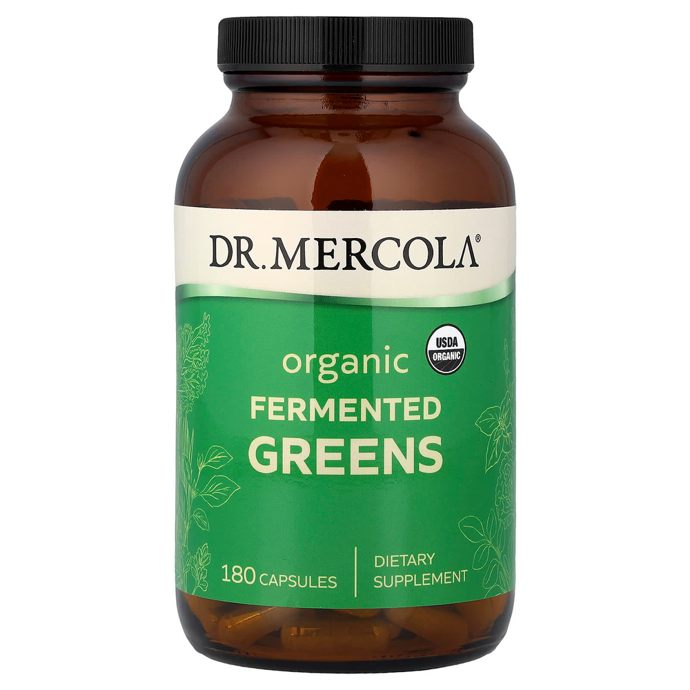 Dr. Mercola, Органическая ферментированная зелень, 180 капсул