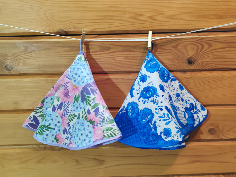 Полотенце кухонное, круглое, 2 шт, вафельное полотно