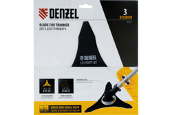 Диск для триммера 255x25.4 мм, толщина 1.6 мм, 3 лезвия Denzel 96377