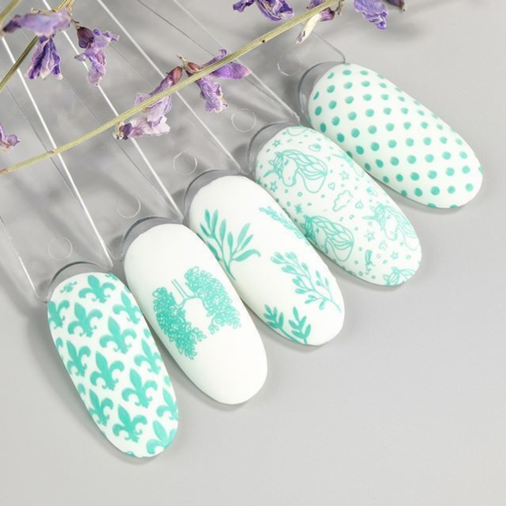 Swanky Stamping Лак для стемпинга S27 бирюзовый, 6мл