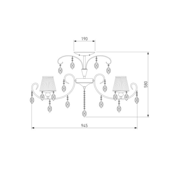 Подвесная люстра Eurosvet 10021/8 хром/прозрачный хрусталь Strotskis