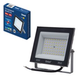ULF-F23-50W-6500K IP65 160-240V GREY Прожектор светодиодный. Дневной свет 6500K. Корпус серый. TM Uniel