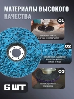 6 шт,Коралловые диски 125 круг зачистной для УШМ (6 цвета) диски для болгарки 125 по металлу
