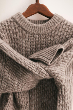 ZARA TIMELESS - ДЖЕМПЕР КРУПНОЙ ВЯЗКИ ИЗ ШЕРСТИ, БЕЖЕВЫЙ МЕЛАНЖ