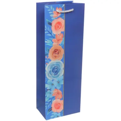 Пакет под бутылку «Цветочный сад» 36*12,5*8,5 см