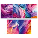 Тетрадь А5 48л клетка "Мягкие линии" (Академия Групп)