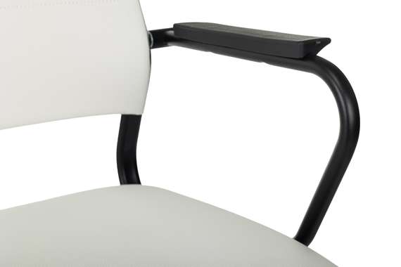 Кресло руководителя Бюрократ CH BALANCE белый экокожа крестов. металл черный