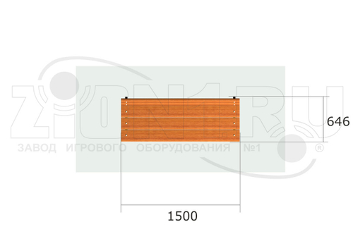 Скамейка парковая ДП3