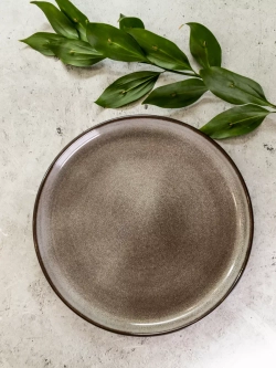 Набор тарелок десертных, 20 см, 2шт Серая