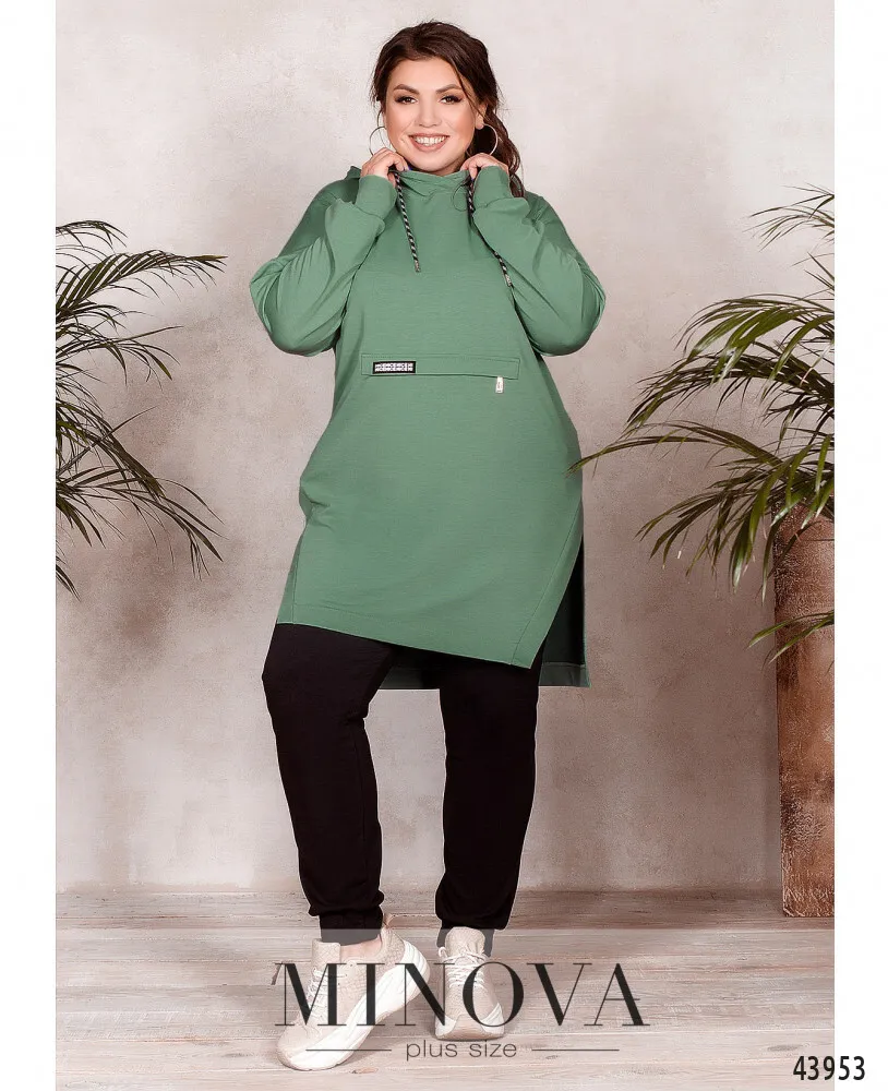 Костюм 17-249-оливка-чёрный Minova