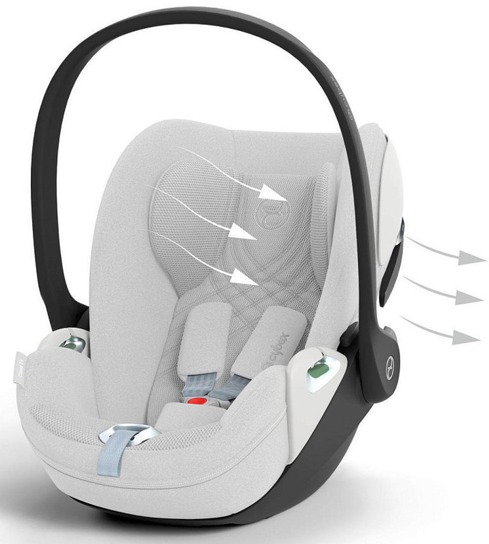 Коляска Cybex Talos S Lux TPE complete Cloud T Platinum White Plus 3 в 1 Stormy Blue с дождевиками