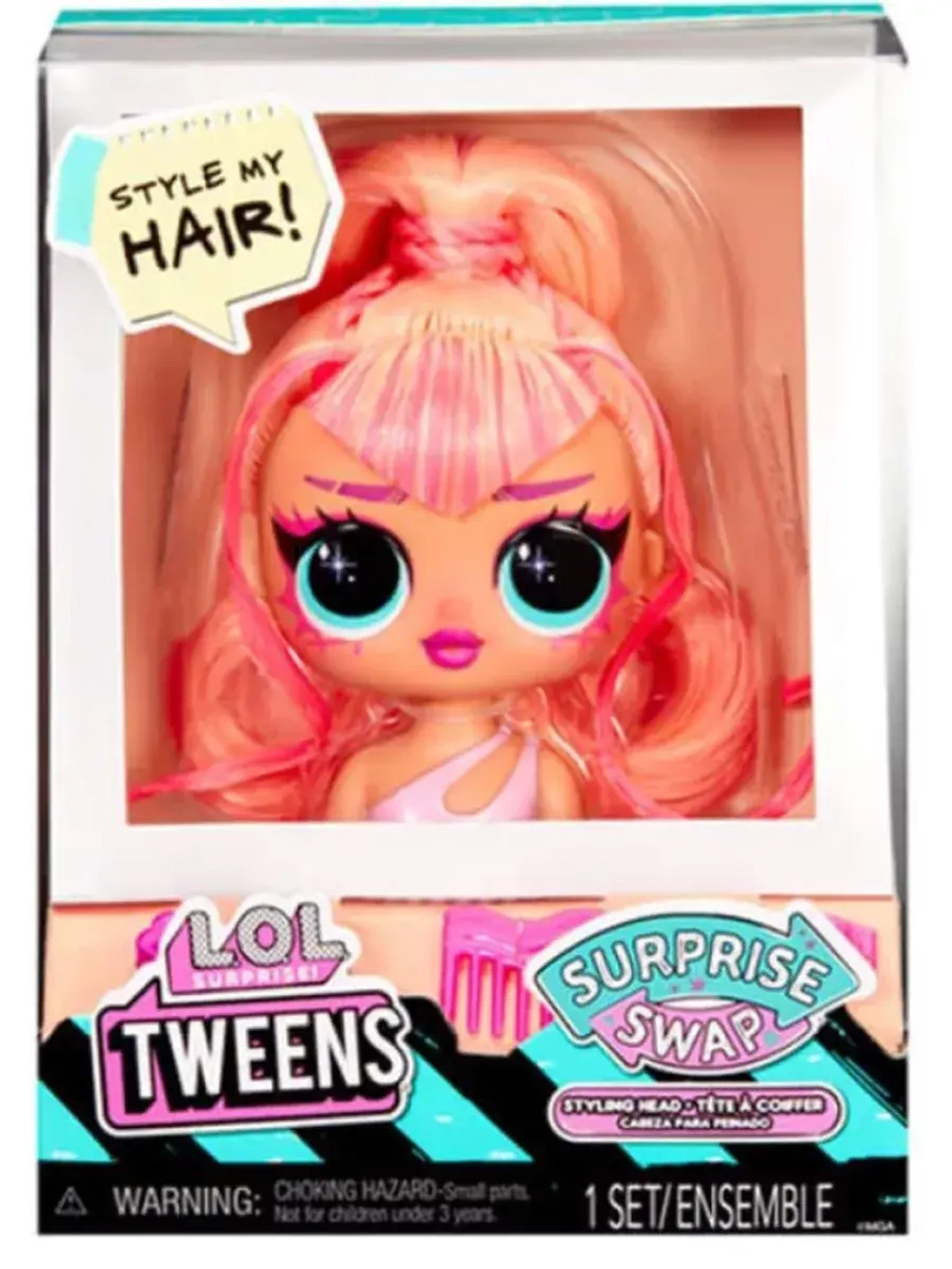 Голова кукла Лол Твинс Lol Tweens Swap Пич стайл оригинал