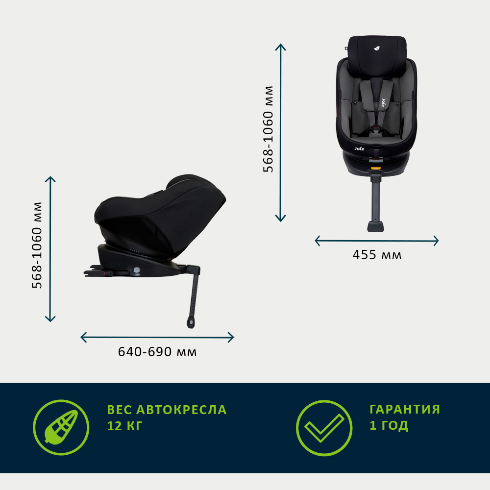 Детское автокресло Joie Spin 360