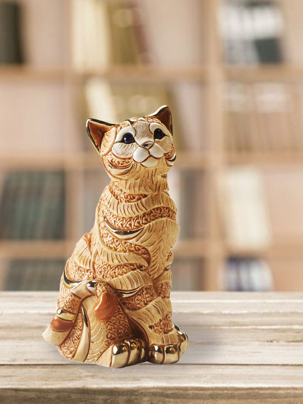 De Rosa Rinconada Статуэтка Полосатая Рыжая Кошка Wild Life Collection