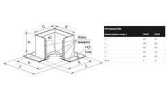 Потолочно проходной узел H (430/0,5 мм + мин.) Ф200