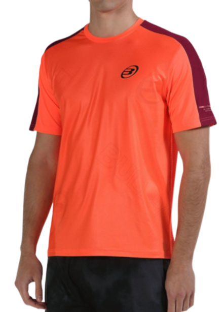 Теннисная футболка Bullpadel Mitad - coral fluor