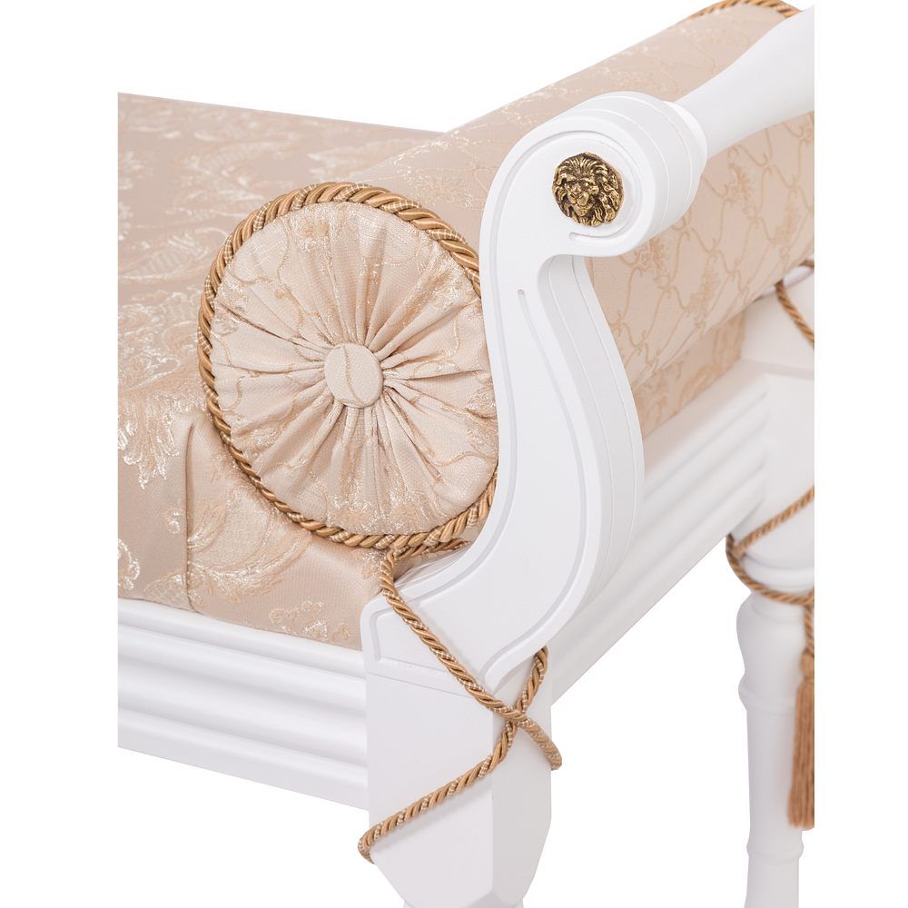 Банкетка Флоренция Белый Каледония Даймонд Айвори