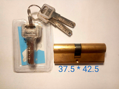 Цилиндр Евродверь  80мм (37,5\42,5) 2+5кл золото (033874)