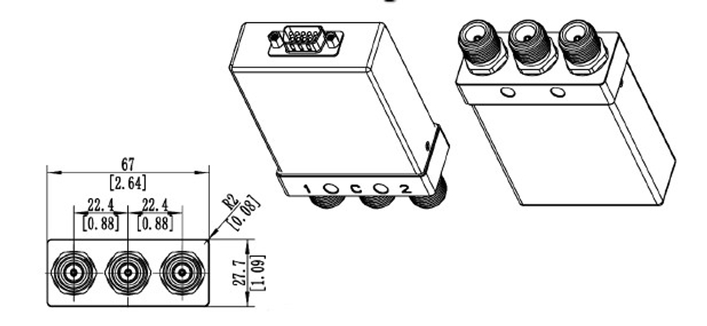 LF-SPDT-N-F-12VDC-12.4G, Коаксиальный переключатель, SPDT, 12.4 ГГц