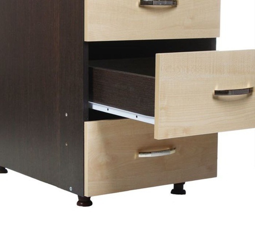 Кровать детская с комодом и ящиками "Колибри" (венге/клен)