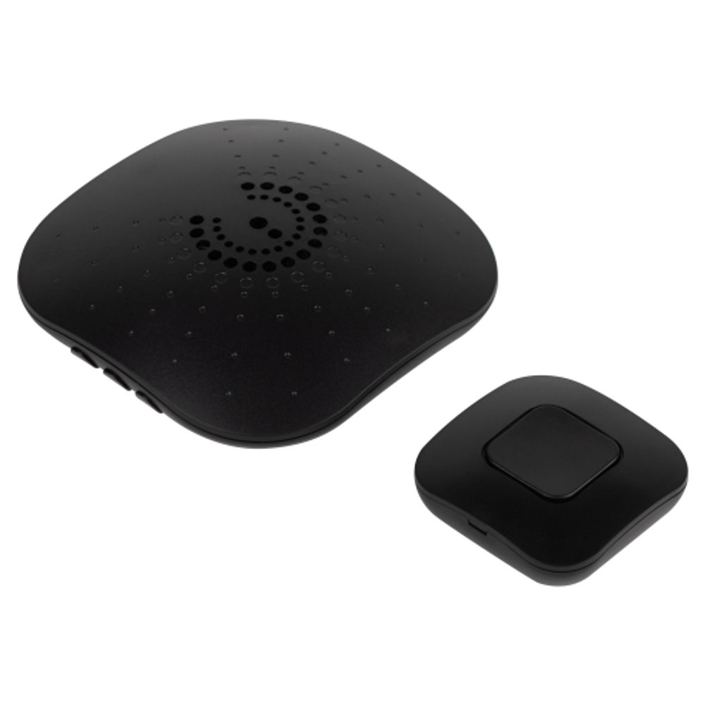 Звонок дверной ЭРА BIONIC Black беспроводной, черный, 6 мелодий | Электрозвонки беспроводные