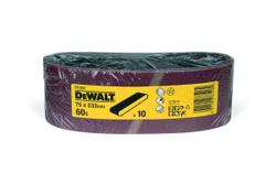 Лента шлифовальная 10 шт. (75х533 мм; К60) DEWALT DT 3302, длина 533 м, бордовый