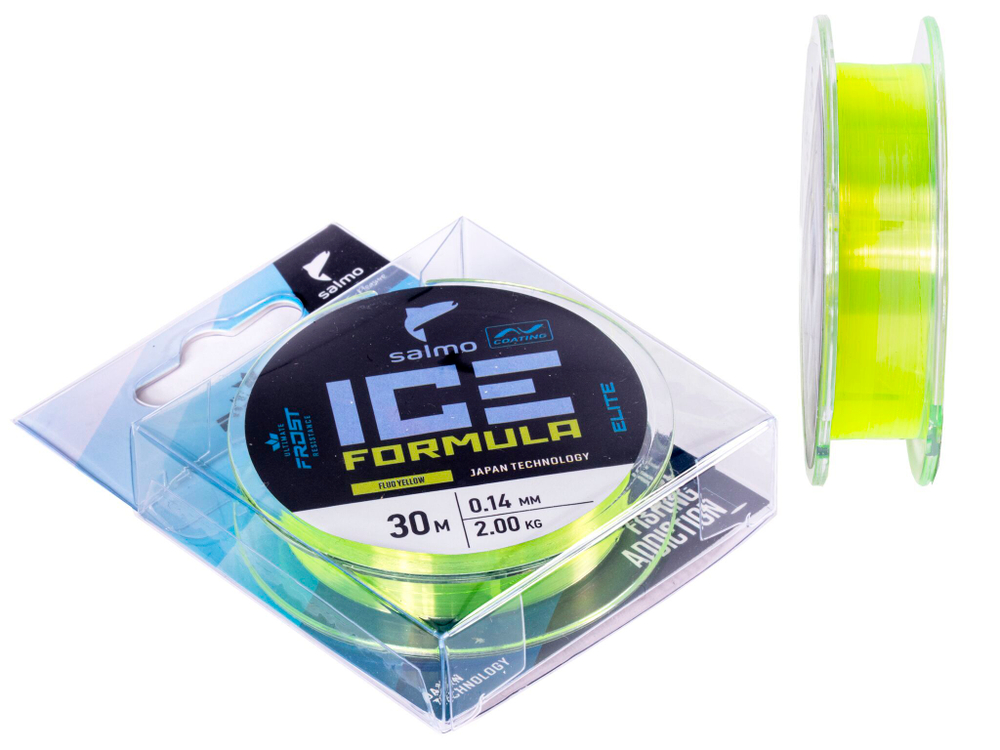 Леска монофильная зимняя Salmo Elite ICE FORMULA Fluo Yellow 030/014