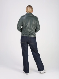 Кожаная куртка демисезонная косуха оверсайз