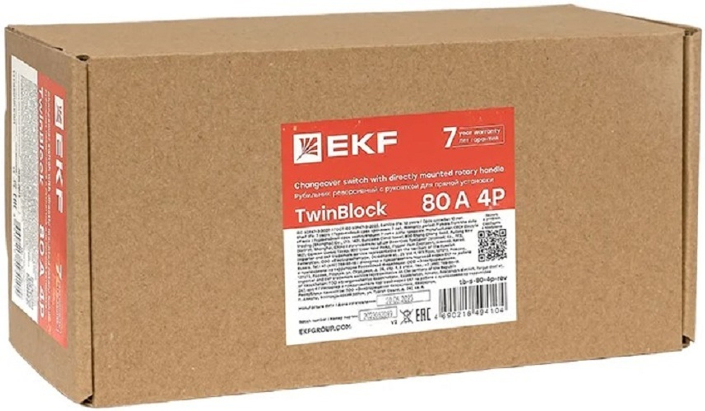 Рубильник  EKF tb-s-80-4p-rev