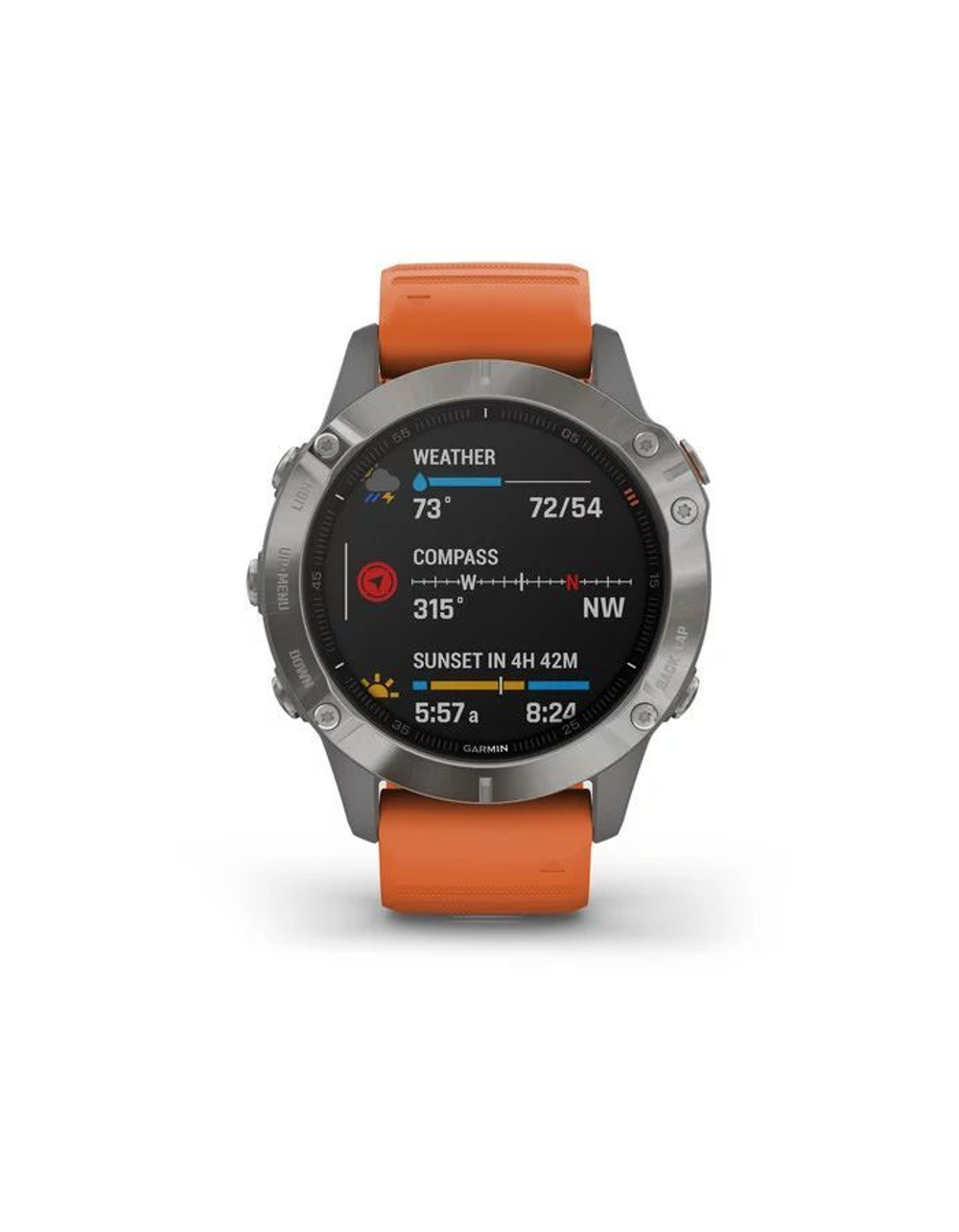 Умные спортивные часы Garmin FENIX 6 Sapphire - Титановые