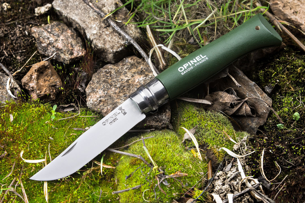 Нож Opinel №8 Trekking, нержавеющая сталь, хаки