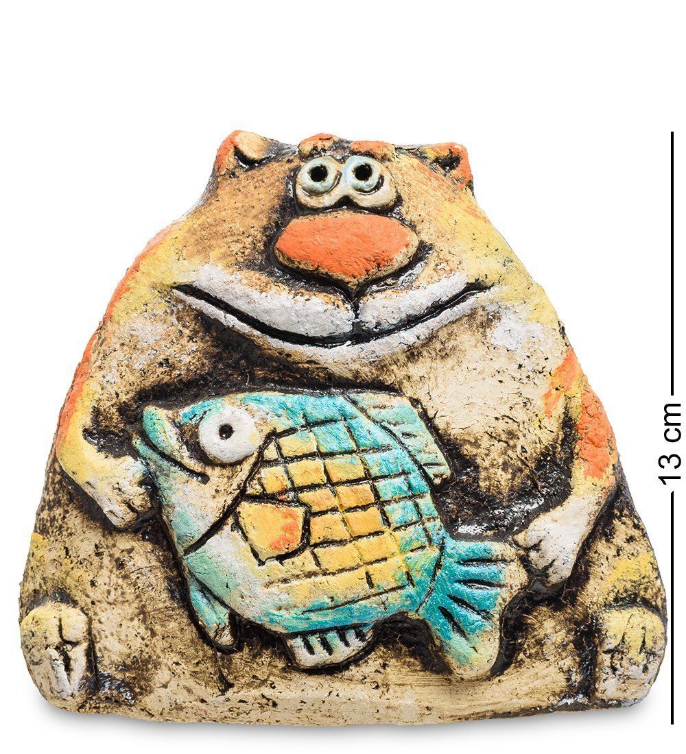 КоКо Шамель KK-100 Фигурка «Кот с рыбой» шамот