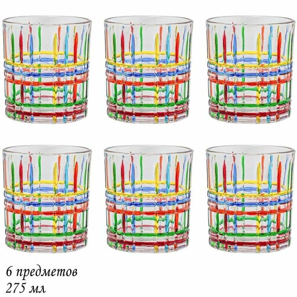 Lenardi 589-020 Набор из 6 стаканов 275мл в под.уп.(х12)Стекло