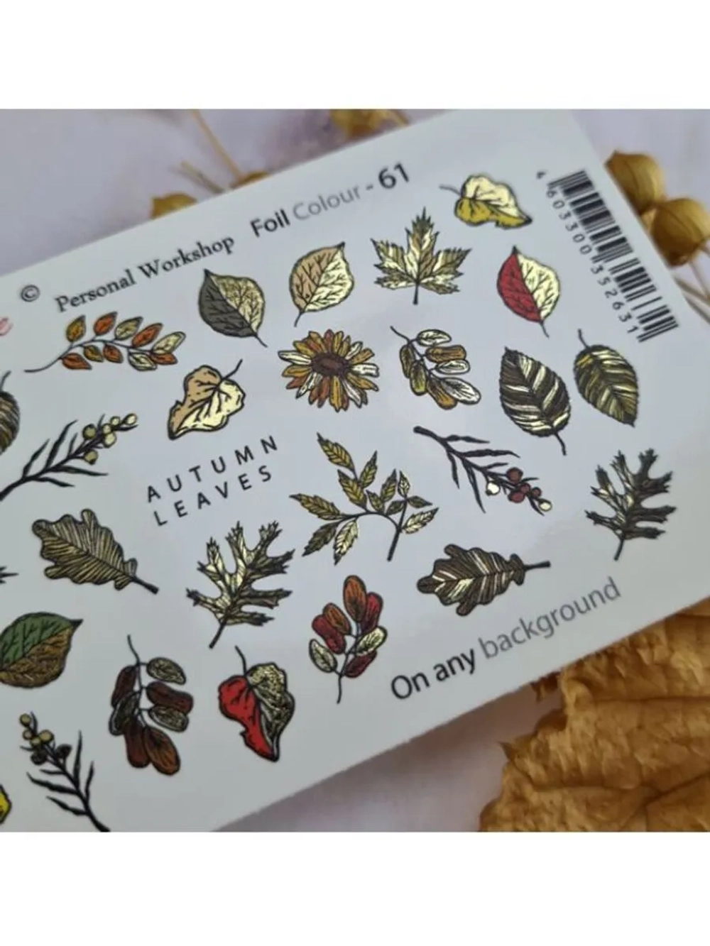 Lucky Rose Слайдеры наклейки для длинных ногтей Foil 061