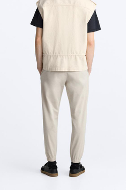 ZARA БРЮКИ-ДЖОГГЕРЫ, КАМЕННО-СЕРЫЙ