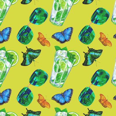 Лето, бабочки, мохито)