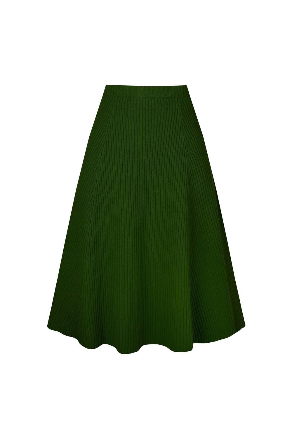 Зелёная шерстяная юбка
