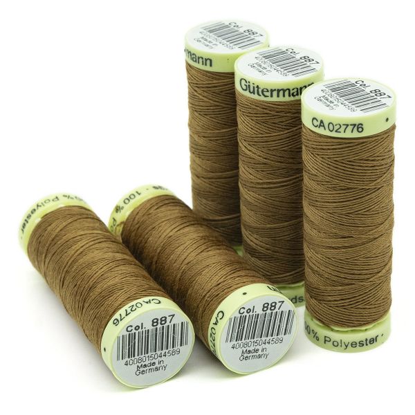 Нитки отделочные Gutermann Top Stitch 30 (30 метров), 5 кат. | 887 бежево-горчичный