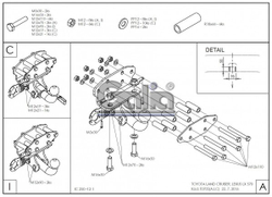 Фаркоп оцинкованный Galia T071C для Toyota Land Cruiser 200 2008-, Lexus LX 2008-(паспорт и сертификат в комплекте)(без электрики)