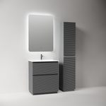 Тумба напольная Sancos Folk Floor 690х445х850, c двумя ящиками оснащенными доводчиками, Grey soft, арт.FL70FGS