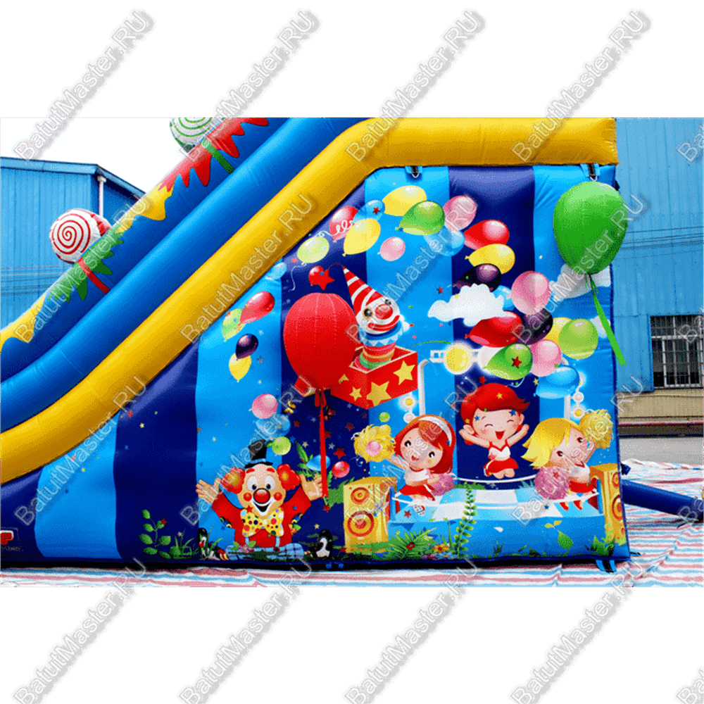 Надувной батут-горка "Подарок" 10*5*7 м