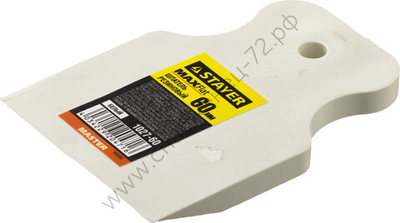 STAYER MaxFlat 60 мм, для затирки швов эластичный, белый, резиновый, Шпатель, MASTER (1027-60)