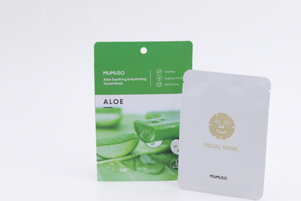 Успокаивающая увлажняющая маска для лица Mumuso с экстрактом алоэ