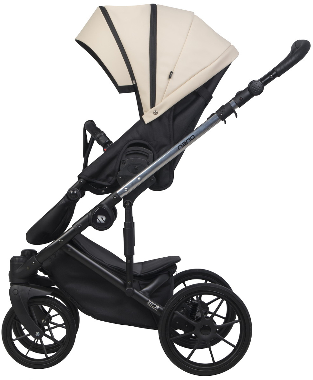 Детская коляска Riko Nano Thermo Ecco 3 в 1 с автокреслом Rant Cruise Black 03 Ivory beige (бежевый)