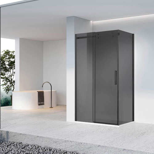 Душевой уголок Como-N VSR-4CN8015CGB, 1500*800, черный, стекло тонированное