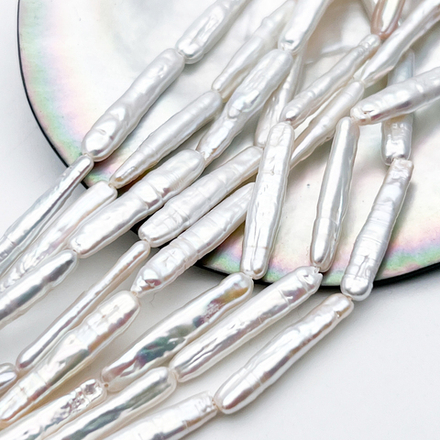 Жемчуг бусины, размер около 24-26 мм, цена за набор 4 шт