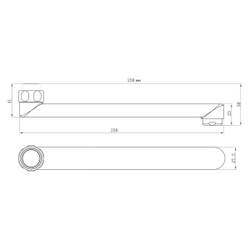Излив плоский Lemark LM9471C для универсального смесителя, 25 см